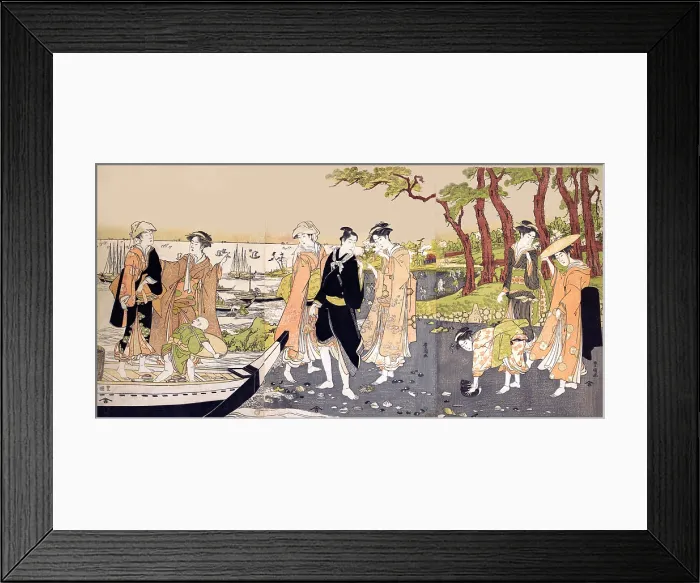 Framed Print : Picking clams Framed Print : Picking clams