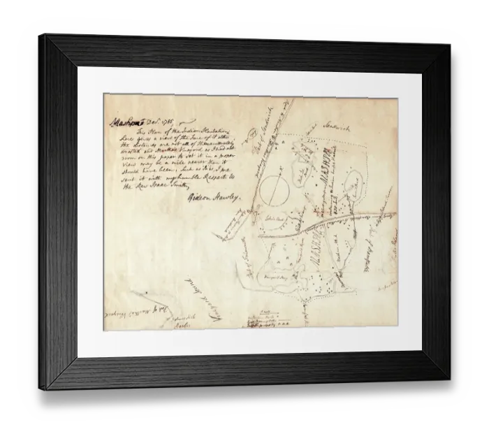 Framed Print : Plan of Mashpee Framed Print : Plan of Mashpee