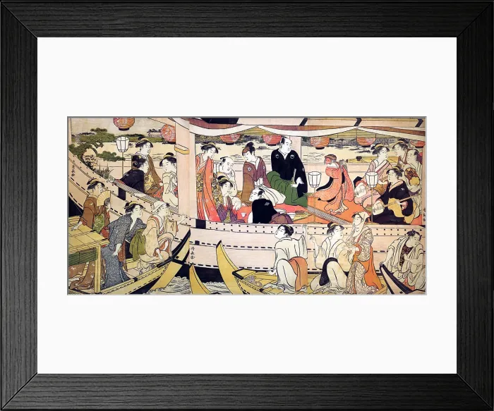Framed Print : Pleasure Boat on the Sumida River Framed Print : Pleasure Boat on the Sumida River