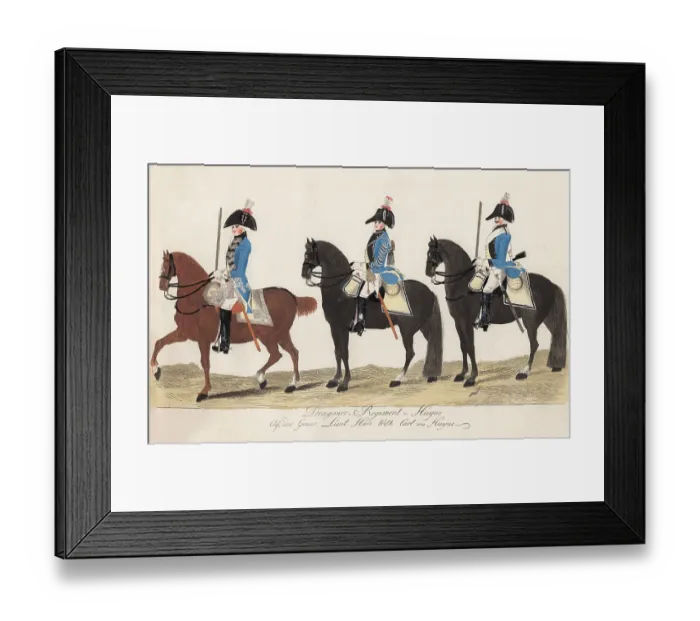 Framed Print : Dragoner Regiment v. Huyne Framed Print : Dragoner Regiment v. Huyne