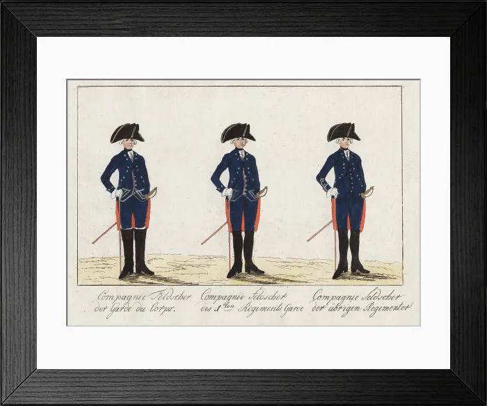 Framed Print : Compagnie Feldsher Uniforms Framed Print : Compagnie Feldsher Uniforms