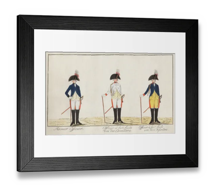 Framed Print : Hessian Officer's uniforms Framed Print : Hessian Officer's uniforms