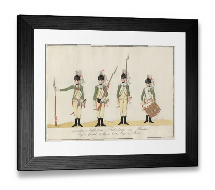 Framed Print : Leichtes Infanterie Bataillon von Bülow - 1784 Framed Print : Leichtes Infanterie Bataillon von Bülow - 1784