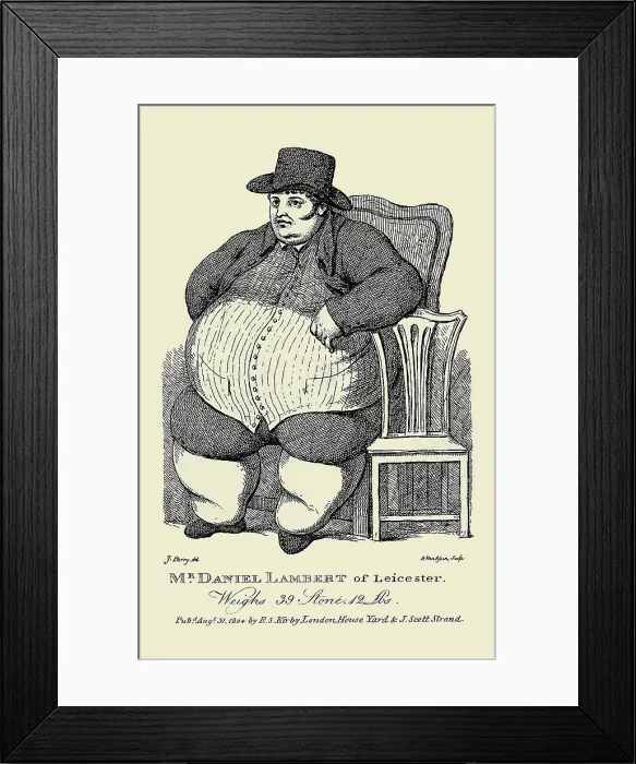 Framed Print : Mr.Daniel Lambert of Leicester Framed Print : Mr.Daniel Lambert of Leicester
