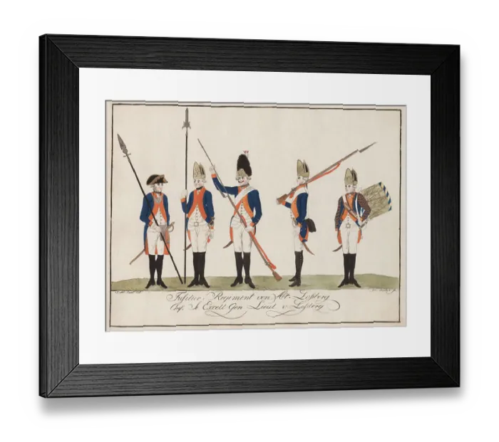 Framed Print : Fusilier Regiment von Alt-Lossberg - 1784