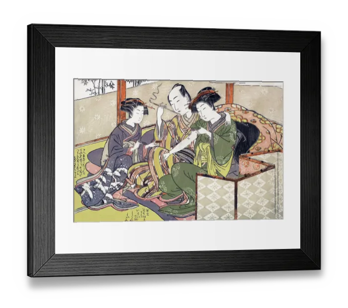 Framed Print : Applying cream on a Geisha / s wound