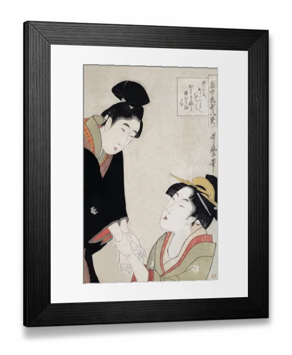 Framed Print : The Lovers Oshichi and Kichisaburo Framed Print : The Lovers Oshichi and Kichisaburo