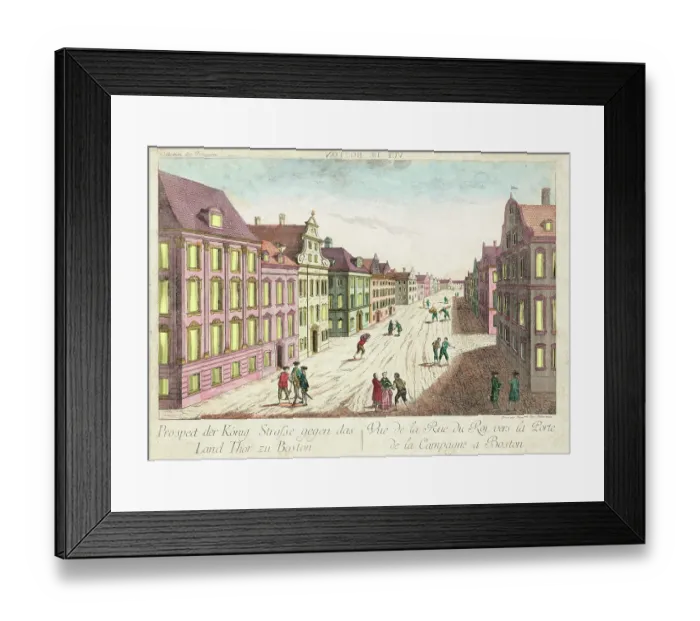 Framed Print : View of King Street, Boston Framed Print : View of King Street, Boston