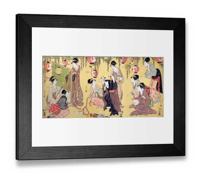 Framed Print : Yuranosuke in the Pleasure Quarters Framed Print : Yuranosuke in the Pleasure Quarters