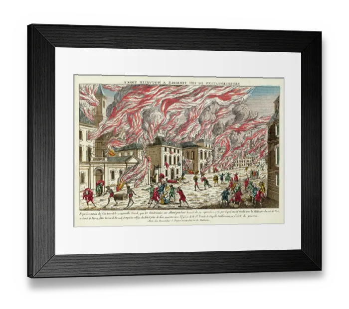 Framed Print : The Fire of 1776 Framed Print : The Fire of 1776