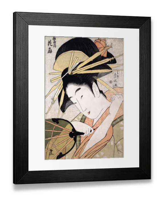 Framed Print : A Beauty. Ichirakutei Eisui (Japanese, active ca Framed Print : A Beauty. Ichirakutei Eisui (Japanese, active ca