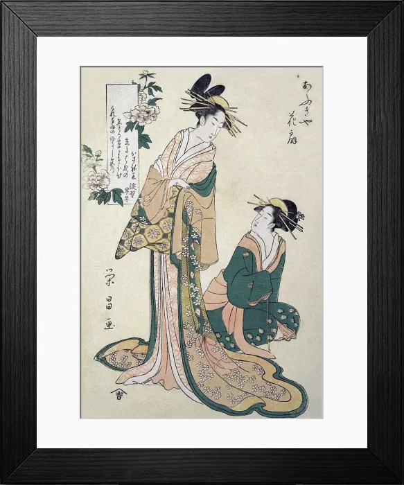 Framed Print : Courtesan & her maid Framed Print : Courtesan & her maid