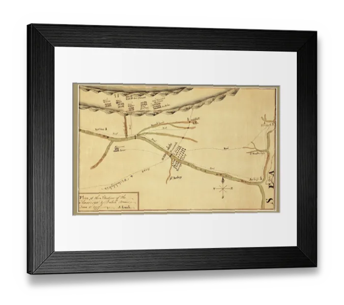 Framed Print : Howe's attempt to draw the Continental army into battle Framed Print : Howe's attempt to draw the Continental army into battle