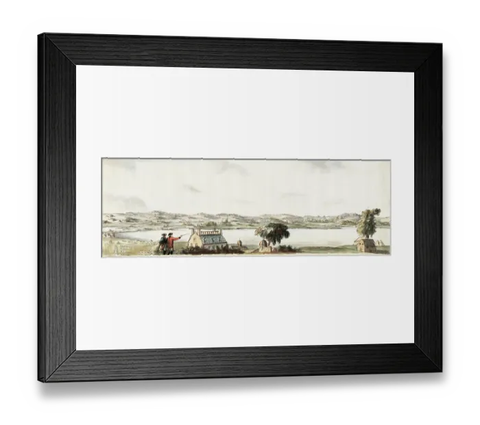 Framed Print : Boston Neck with the British lines