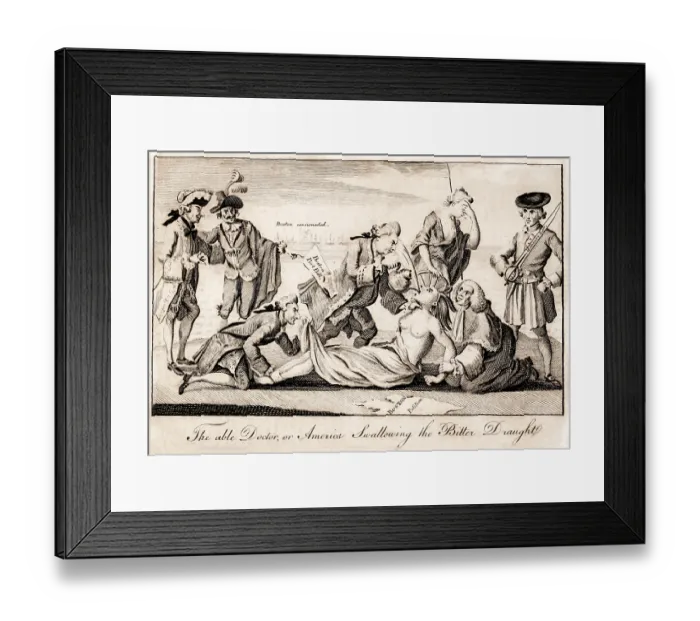 Framed Print : America swallowing the bitter draught Framed Print : America swallowing the bitter draught