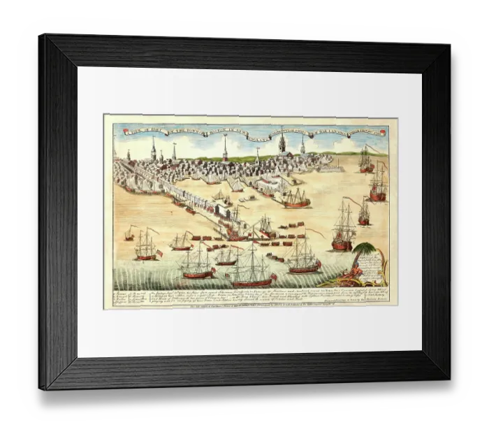 Framed Print : British soldiers landing in Boston Harbor Framed Print : British soldiers landing in Boston Harbor