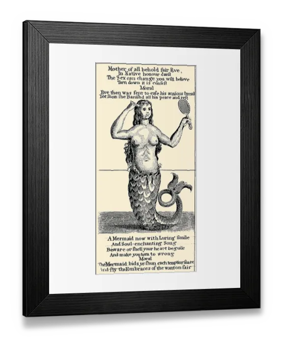 Framed Print : Mermaid Now with Luring Smile Framed Print : Mermaid Now with Luring Smile