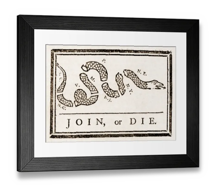 Framed Print : Join or Die Framed Print : Join or Die