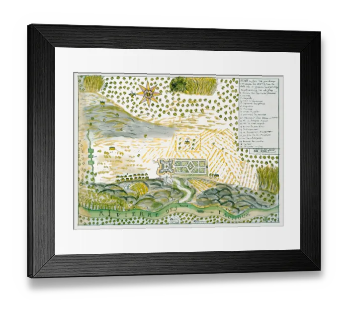 Framed Print : Plan du Fort des Yachoux Framed Print : Plan du Fort des Yachoux