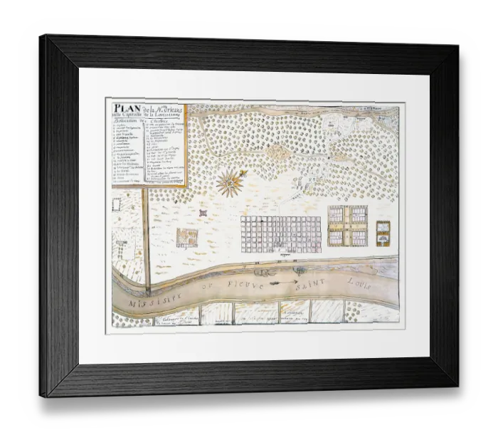 Framed Print : Ville capitalle de la Louissianne Framed Print : Ville capitalle de la Louissianne