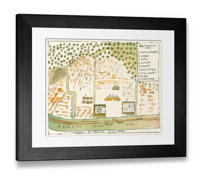 Framed Print : Habitation of the author on the river Framed Print : Habitation of the author on the river