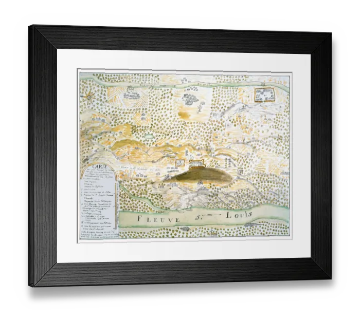 Framed Print : Map of Fort Panmure Framed Print : Map of Fort Panmure