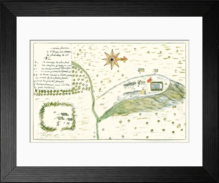 Framed Print : Map of the Battle of Ackia Framed Print : Map of the Battle of Ackia
