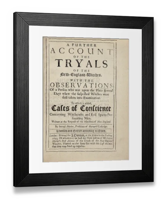Framed Print : A Further Account of the Tryals Framed Print : A Further Account of the Tryals