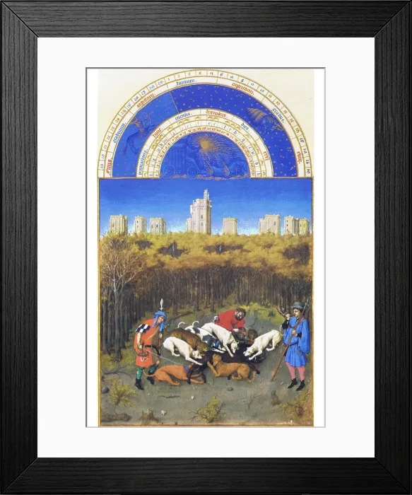 Framed Print : Le Tres riches heures du Duc de Berry - December Framed Print : Le Tres riches heures du Duc de Berry - December