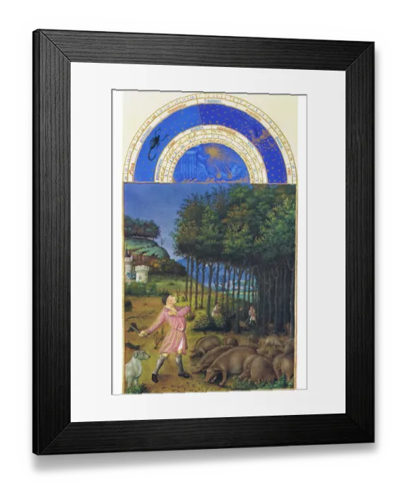 Framed Print : Le Tres riches heures du Duc de Berry - November Framed Print : Le Tres riches heures du Duc de Berry - November