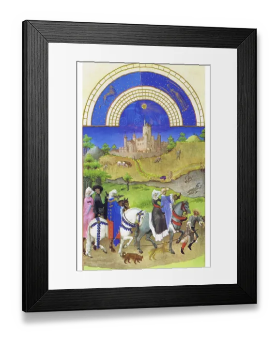 Framed Print : Le Tres riches heures du Duc de Berry - August Framed Print : Le Tres riches heures du Duc de Berry - August