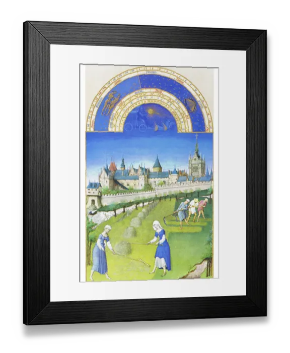 Framed Print : Le Tres riches heures du Duc de Berry - June Framed Print : Le Tres riches heures du Duc de Berry - June