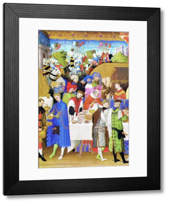 Framed Print : Le Tres riches heures du Duc de Berry - January Framed Print : Le Tres riches heures du Duc de Berry - January