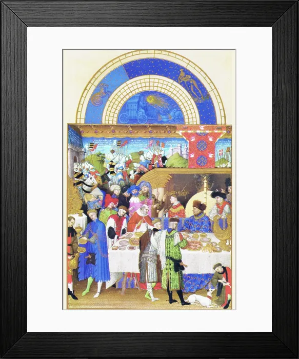 Framed Print : Le Tres riches heures du Duc de Berry - January Framed Print : Le Tres riches heures du Duc de Berry - January