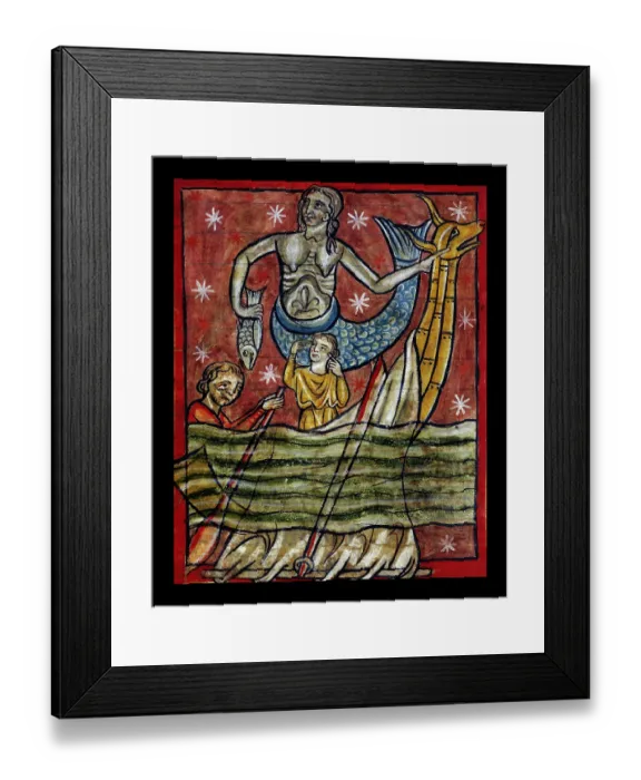 Framed Print : Siren enchants sailors Framed Print : Siren enchants sailors