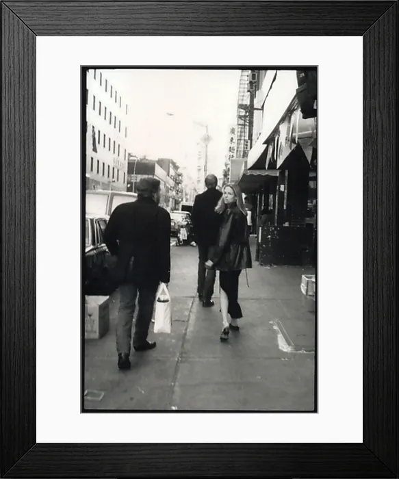 Framed Print : John Perry Barlow, John Currin, Leah Barlow in New York Framed Print : John Perry Barlow, John Currin, Leah Barlow in New York