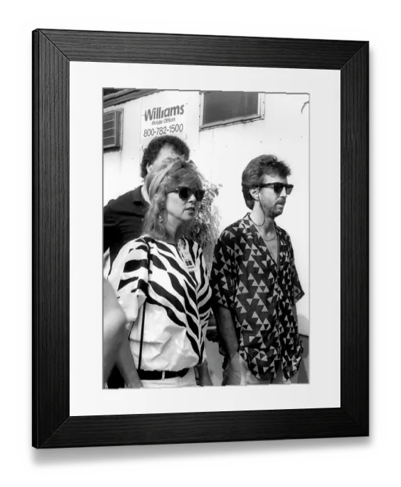 Framed Print : Eric CLapton and wife Patti backstage at Live Aid, Philadelphia Framed Print : Eric CLapton and wife Patti backstage at Live Aid, Philadelphia