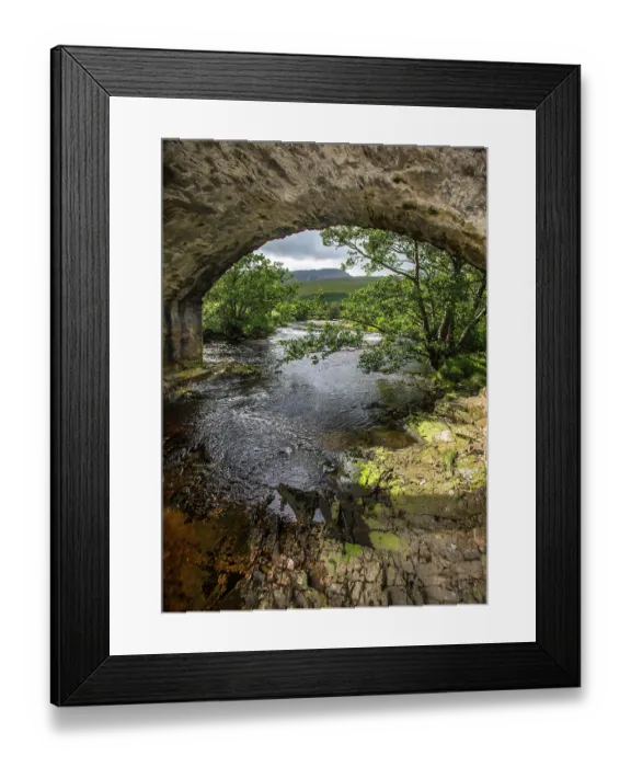Framed Print : View under an old stone bridge with the Strath Beag River, Polla, Northern Highlands, Scotland Framed Print : View under an old stone bridge with the Strath Beag River, Polla, Northern Highlands, Scotland