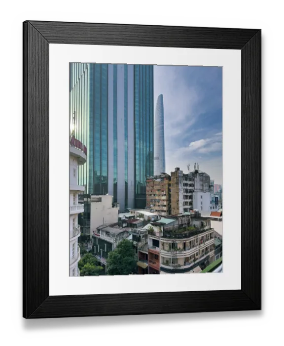 Framed Print : Towers and Smaller Buildings, Ho Chi Minh City