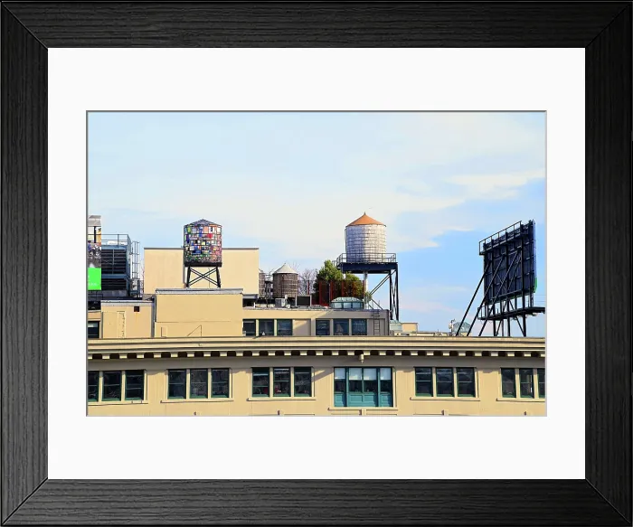 Framed Print : Tom Fruin Water Tower in New York City Framed Print : Tom Fruin Water Tower in New York City