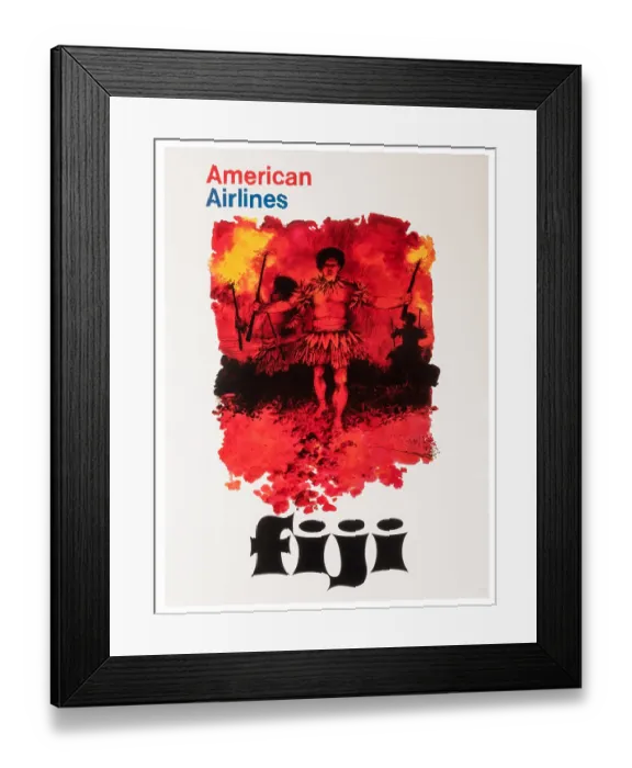 Framed Print : American Airlines Fiji Poster Framed Print : American Airlines Fiji Poster