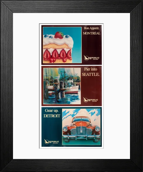 Framed Print : Republic Airlines Travel Posters Framed Print : Republic Airlines Travel Posters