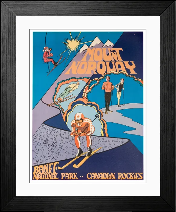 Framed Print : Canadian Rockies Ski Poster Framed Print : Canadian Rockies Ski Poster