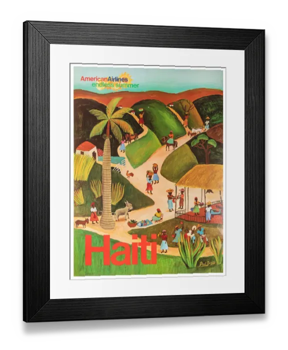 Framed Print : American Airlines Haiti Poster Framed Print : American Airlines Haiti Poster