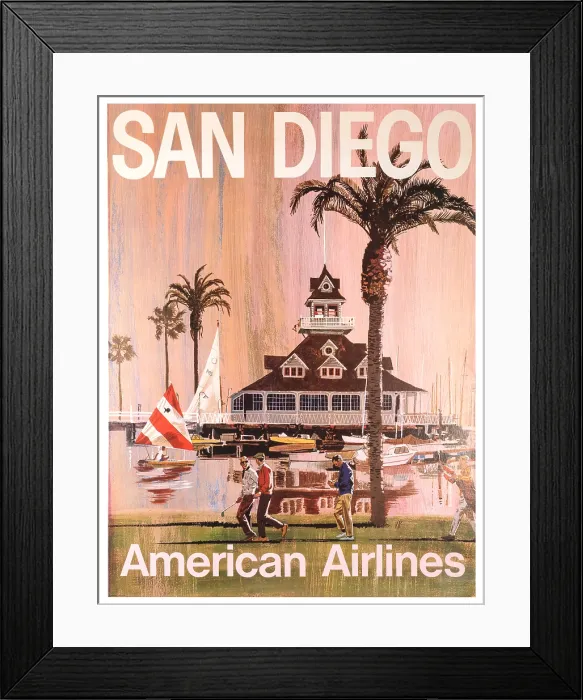 Framed Print : AA San Diego Boathouse Poster Framed Print : AA San Diego Boathouse Poster