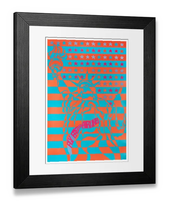 Framed Print : Eastern Air Lady Liberty Poster