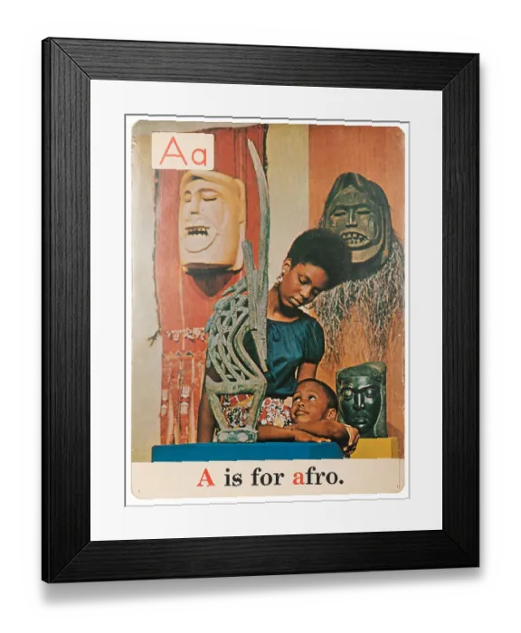 Framed Print : A Is For Afro Framed Print : A Is For Afro