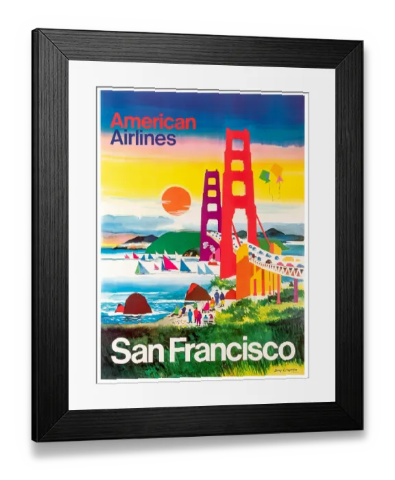 Framed Print : AA San Francisco Poster Framed Print : AA San Francisco Poster