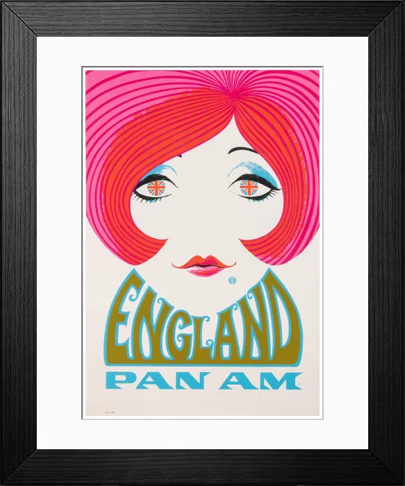 Framed Print : England Travel Poster Framed Print : England Travel Poster