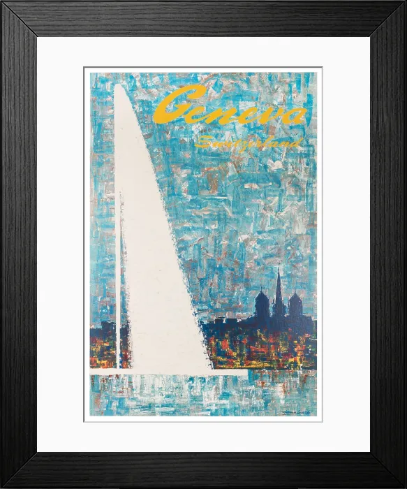 Framed Print : Geneva Switzerland Poster Framed Print : Geneva Switzerland Poster